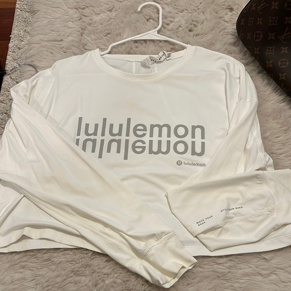 Lululemon White Long Sleeve Shirt
